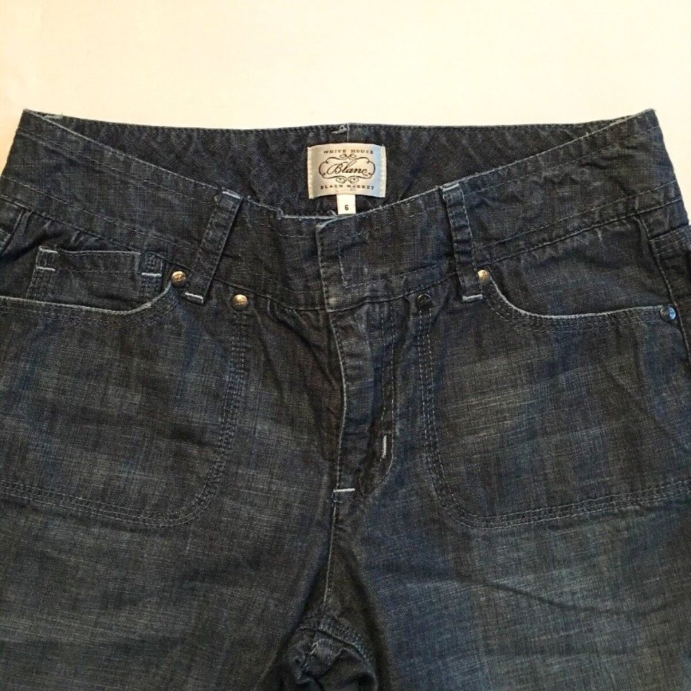 White House Black Market Trouser Cut Blanc Womens Size 6